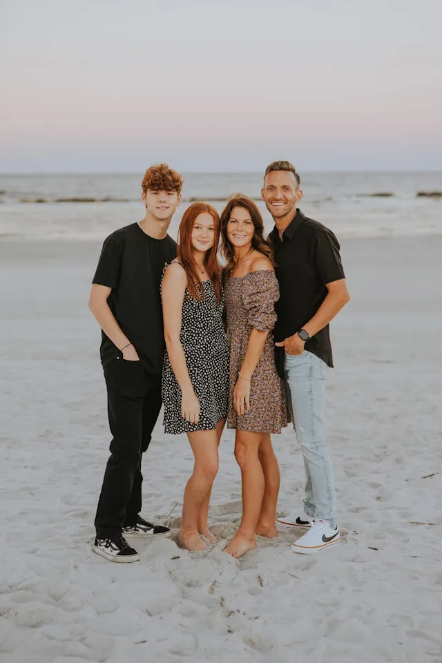 Family beach photography session